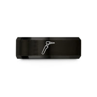 unique presents for her – black tungsten tig torch wedding band