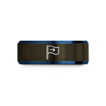 small gratitude present ideas – gunmetal & blue tungsten blue flag wedding band