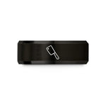 small token of thanks – black tungsten meat cleaver wedding band