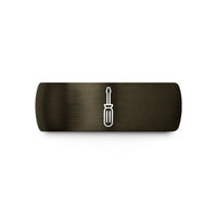 small present tokens – gunmetal & black tungsten screwdriver wedding band