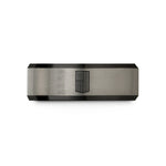 thoughtful thank you tokens – black & silver tungsten us flag wedding band