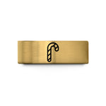 unique presents for couples – gold tungsten candy cane wedding band