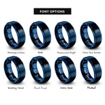 font options for inside engraving on blue smart meter rings