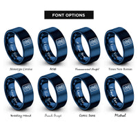 font options for inside engraving on blue smart meter rings