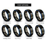 font options for inside engraving on gunmetal & blue smart meter rings