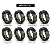 font options for inside engraving on gunmetal & blue smart meter rings