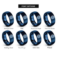 font options for inside engraving on blue smd pad array rings