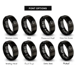 font options for inside engraving on black smiling cat rings