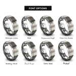 font options for inside engraving on silver smoker rings