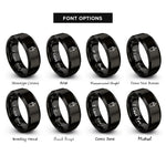 font options for inside engraving on black smoothie cup straw rings