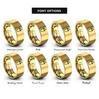 font options for inside engraving on gold smoothie cup straw rings