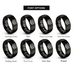 font options for inside engraving on black smores stack rings
