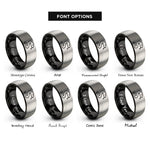 font options for inside engraving on black & gray snake forked tongue rings