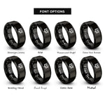 font options for inside engraving on black snare drum rings