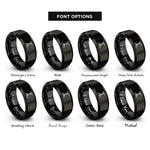 font options for inside engraving on black snare stand rings