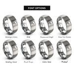 font options for inside engraving on silver sniffing dog rings