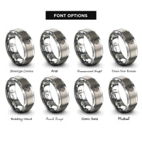 font options for inside engraving on grey sniper crosshairs star rings