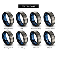 font options for inside engraving on black & blue & silver sniper scope rings