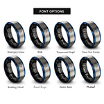 font options for inside engraving on black & blue & gray sniper scope rings
