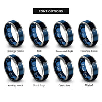 font options for inside engraving on blue & grey sniper scope rings
