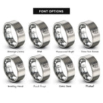 font options for inside engraving on gray sniper shield rings