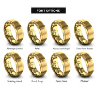 font options for inside engraving on gold snowboard rings