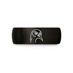 black tungsten snowy owl wedding band