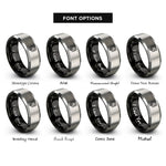 font options for inside engraving on black & grey socket rings