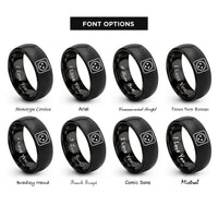 font options for inside engraving on black socket rings