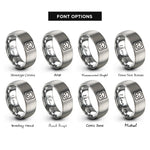 font options for inside engraving on gray socket rings