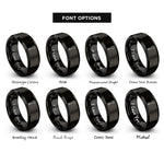 font options for inside engraving on black socket wrench rings
