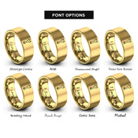 font options for inside engraving on gold socket wrench rings