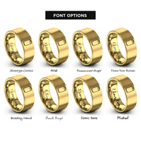 font options for inside engraving on gold soda can rings