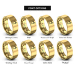 font options for inside engraving on gold soda cup straw rings