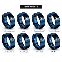 font options for inside engraving on blue sodium na rings