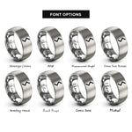 font options for inside engraving on gray sol rune upright rings