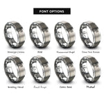 font options for inside engraving on silver sold sign rings
