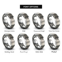 font options for inside engraving on silver sold sign rings