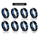 font options for inside engraving on blue & grey soldering iron rings