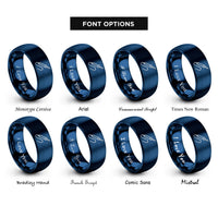 font options for inside engraving on blue soldering iron rings