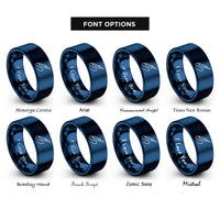 font options for inside engraving on blue soldering iron rings