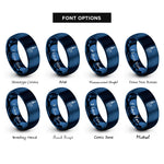 font options for inside engraving on blue soldering iron rings