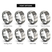 font options for inside engraving on silver soldering iron rings