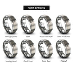 font options for inside engraving on grey soldering iron rings