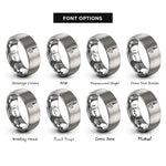font options for inside engraving on grey soldering iron rings