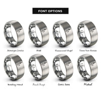 font options for inside engraving on grey soldering iron rings