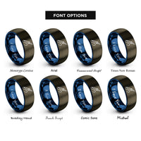 font options for inside engraving on gunmetal & blue soldering iron rings