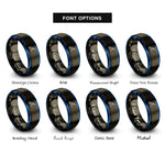 font options for inside engraving on gunmetal & blue soldering iron rings