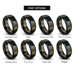 font options for inside engraving on gunmetal & blue soldering iron rings