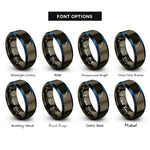 font options for inside engraving on gunmetal & blue soldering iron rings
